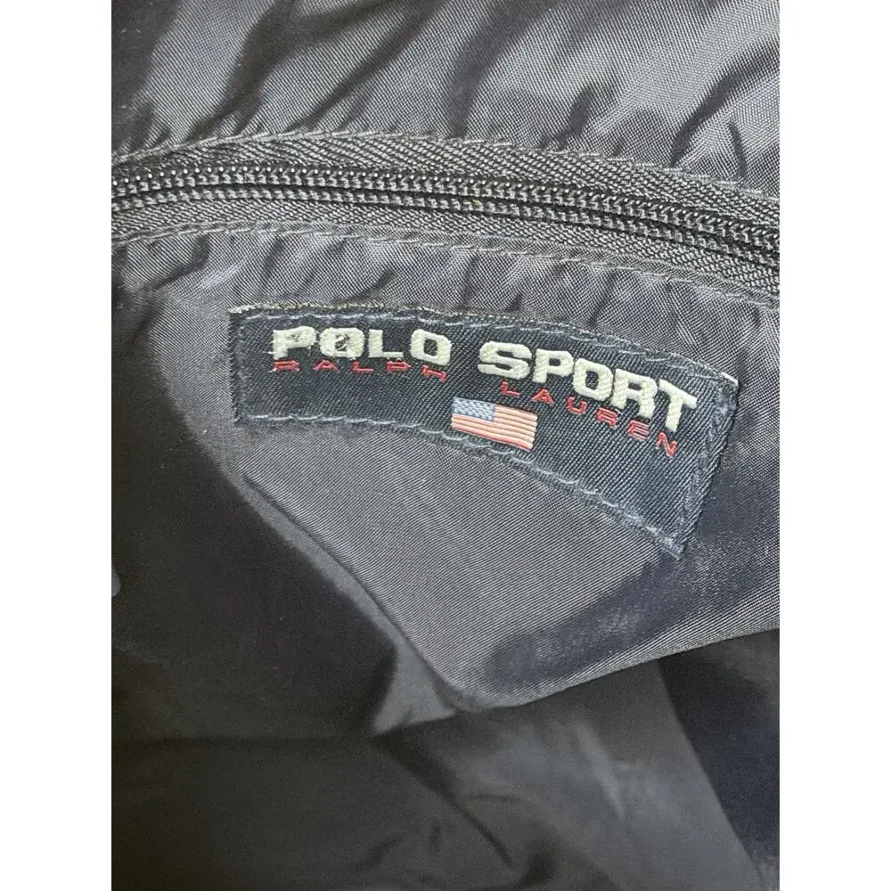 90s Vtg Polo Sport Ralph Lauren Blue Drawstring Backpack Adjustable Straps Y2K